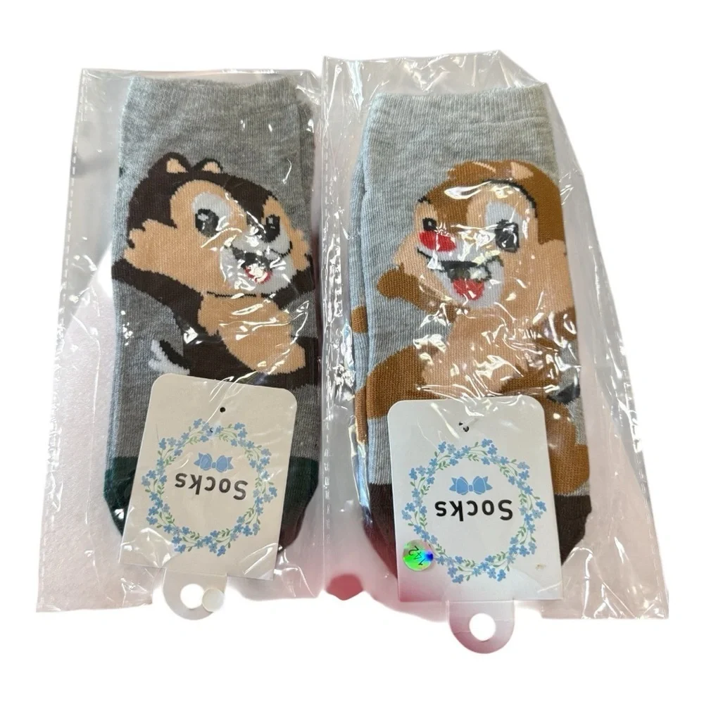 Disney Chip & Dale Ankle Socks – 2 Pair Set